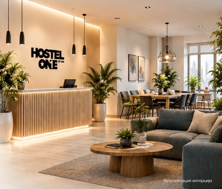 Визуализация интерьера HOSTEL ONE by NM